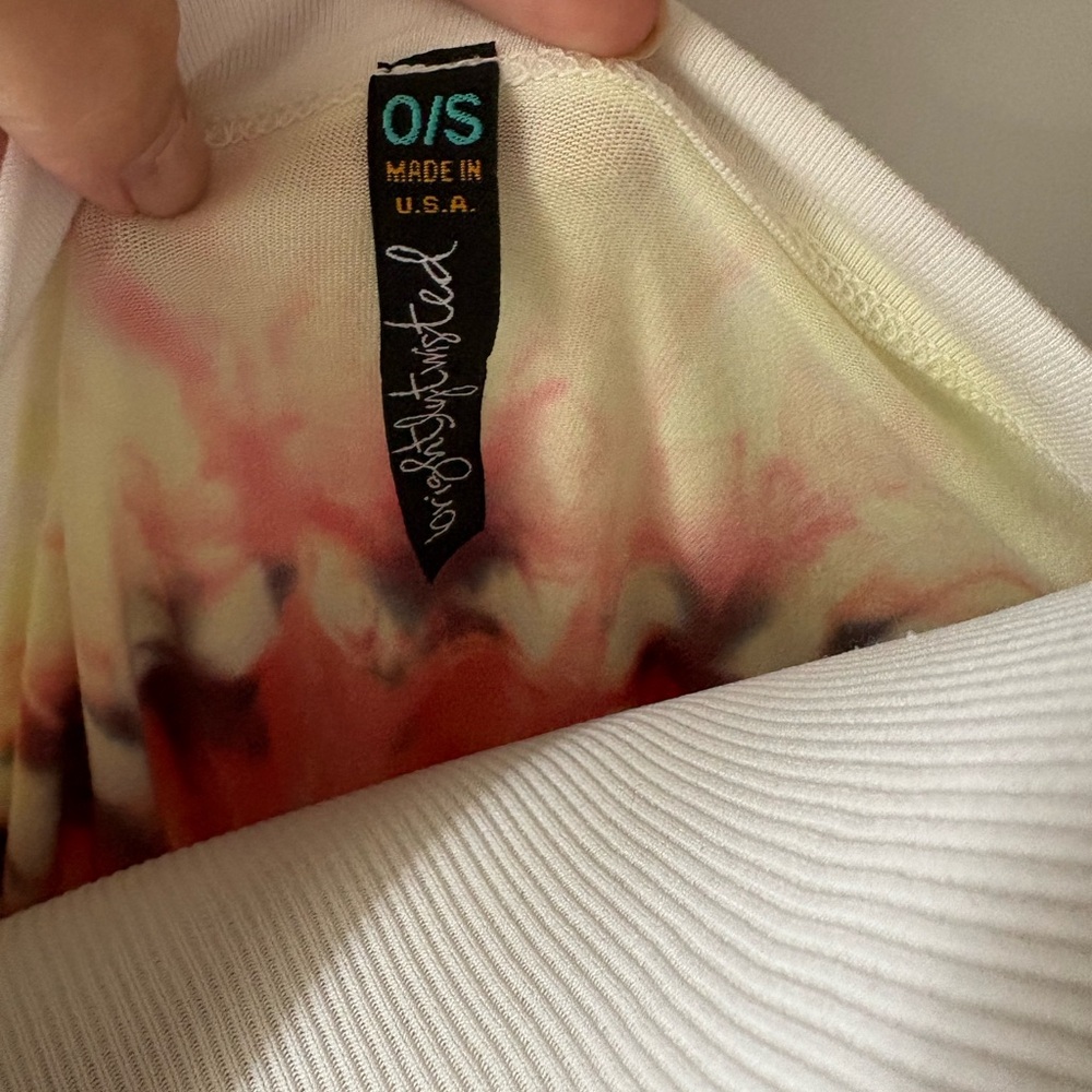Brightly Twisted Tie-Dye Short Sleeve Rainbow Top - Picture 3 of 4